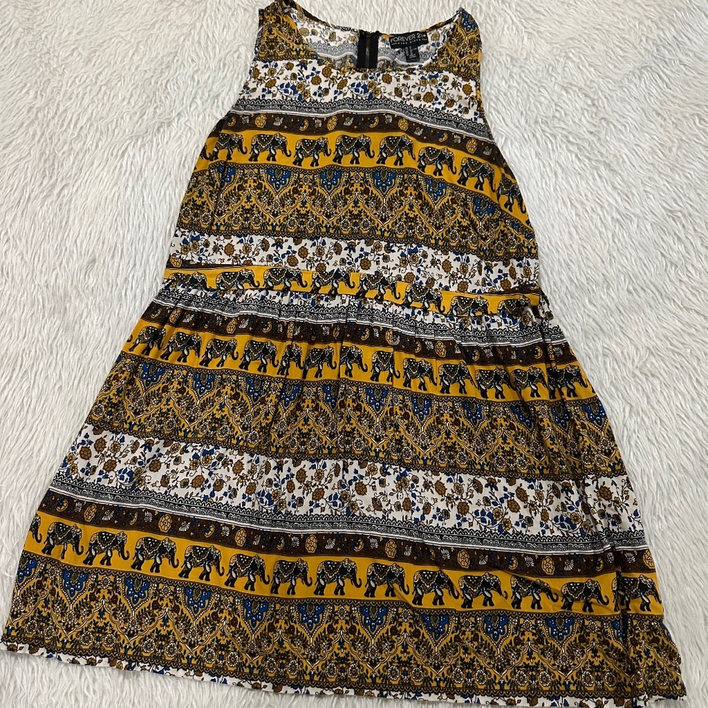 Forever21 women’s boho elephant paisley sleeveless summer dress size 1X
